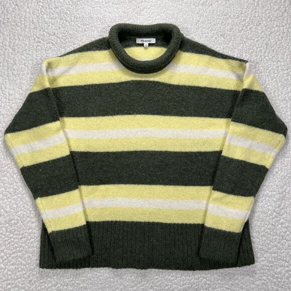 Madewell Sweaters - Madewell Fulton Striped Pullover Sweater Women’s‎ M Roll Neck Cozy Minimalist